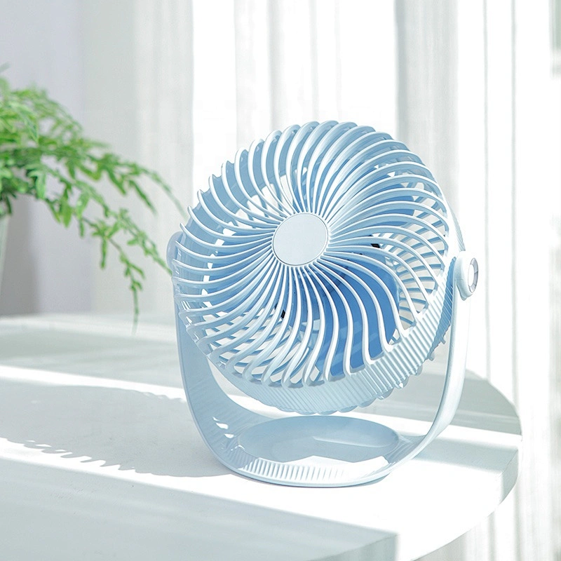 Factory supply rotate rechargeable fan desktop portable hand fan usb home mini air cooling fan