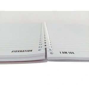 2021 Custom plastic cover Printing  designer Planner School Productivity Spiral Paper promotion advertising gift Foil Notebook