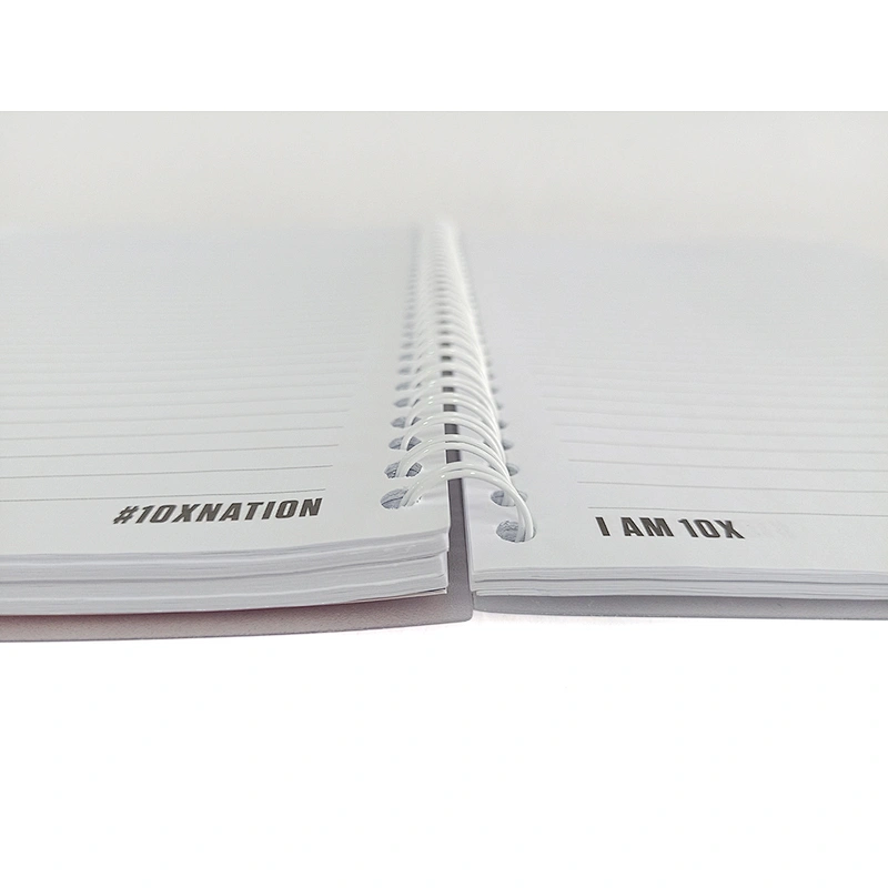 2021 Custom plastic cover Printing  designer Planner School Productivity Spiral Paper promotion advertising gift Foil Notebook