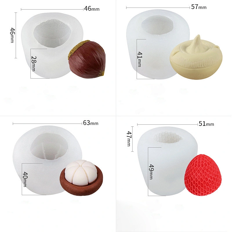 3D Halloween pumpkin fruit and cake decorative silicone candle wax mold