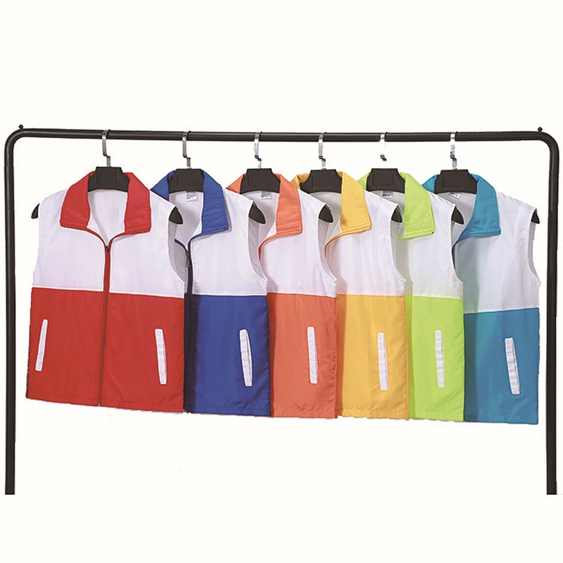 Wholesale Custom Colorful  Work Volunteer Activity Vests Adult Breathable Zipper Uniform Workwear Vests