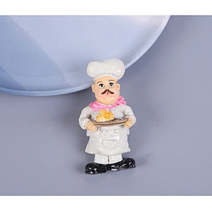 Custom logo Cartoon Creative Craft Home Decoration Chef Cook Resin  Fridge Magnet promotion gift Fridge Magnet