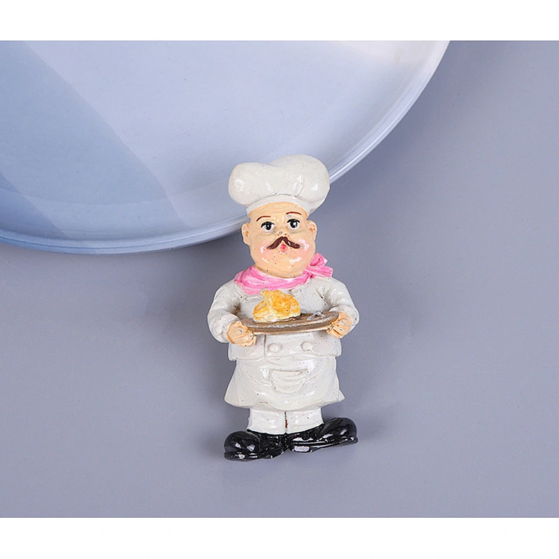 Custom logo Cartoon Creative Craft Home Decoration Chef Cook Resin  Fridge Magnet promotion gift Fridge Magnet