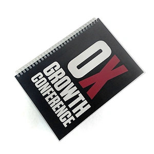 Custom Hot sale  2021 school & office supplies transparent pvc cover a5 spiral Notebook   Writing  Notebook