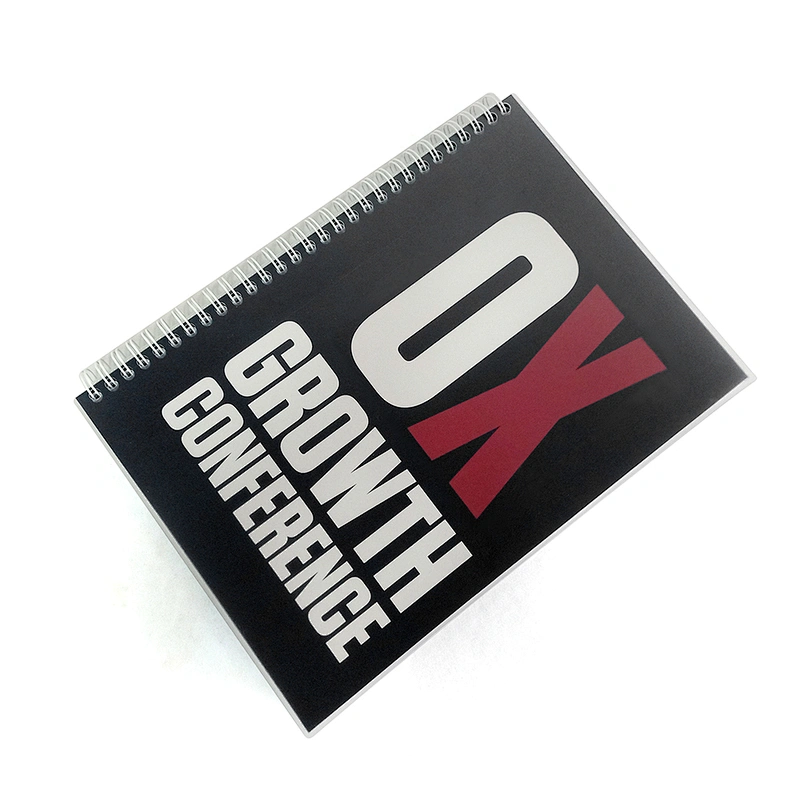Custom Hot sale  2021 school & office supplies transparent pvc cover a5 spiral Notebook   Writing  Notebook