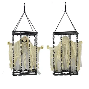 Halloween supplies sound shake cage ghost haunted outdoor house bar decoration props scary horror toys