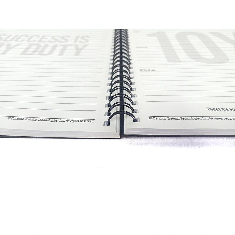 Custom OEM brand  Hot sale Paper Cardboard Hard Cover Top-Spiral  notepad Notebook promotion gift notebook