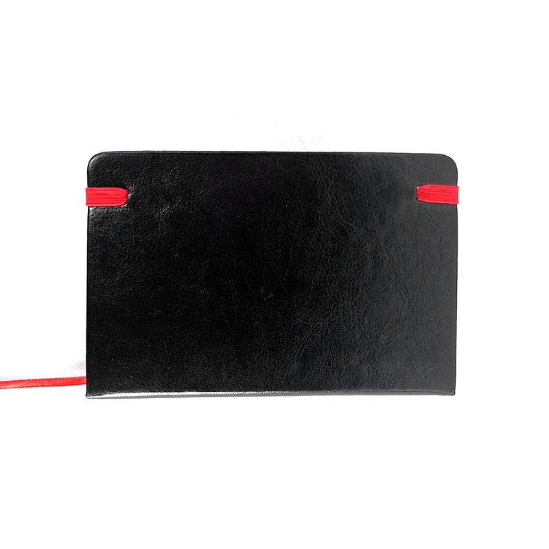 Custom  logo paper notebook  high quality black pu leather notebook Promotional activities notebook