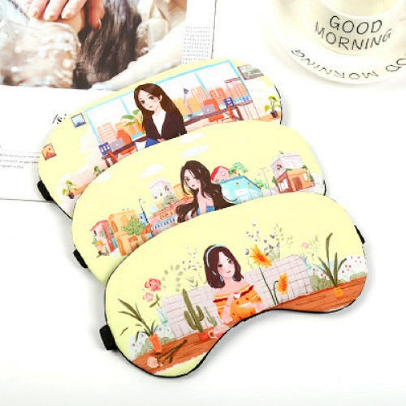 Cartoon sleeping girl ice pack personality adult eye mask ventilation hot ice compress eye fatigue eye mask