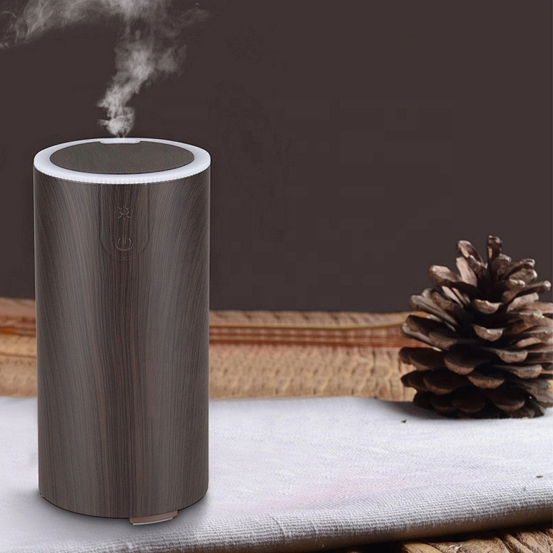 Usb Mini Ultrasonic Wood grain Cool Mist Air Humidifier Portable LED Night Light Essential Oil Aroma Car Diffuser