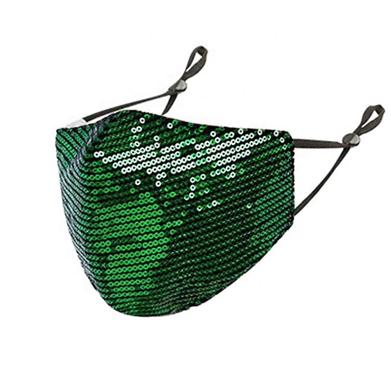 Promotional items Fashion sequin fabric Ma sk Washable extra soft breathable ma sk adjustable ear loop
