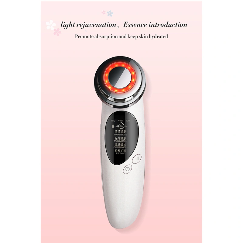 RF facial lifting massager face cleaner Photon facial massager Rechargeable ultrasonic  infrared face massager