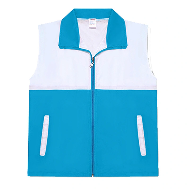 Wholesale Custom Colorful  Work Volunteer Activity Vests Adult Breathable Zipper Uniform Workwear Vests
