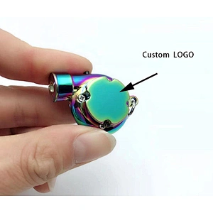 New design Advertising campaign gifts Metal LED Keychain Turbocharger Keychains