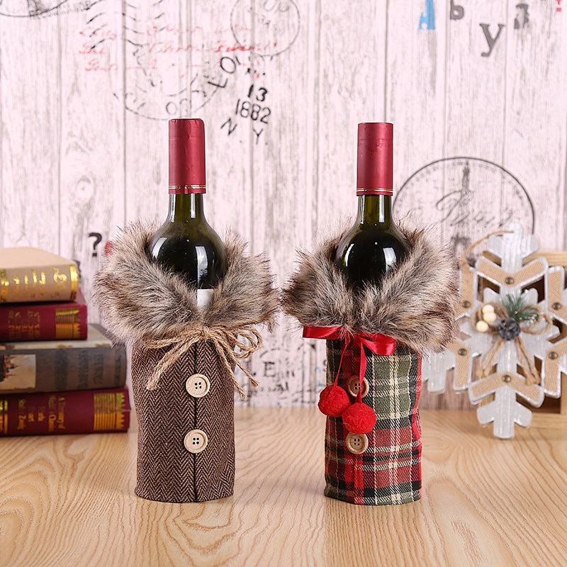Hot sell High-end custom Holiday promotion gifts  Xmas Festival Party Table Decor Gift Merry Christmas Wine Bottle Bag Cover