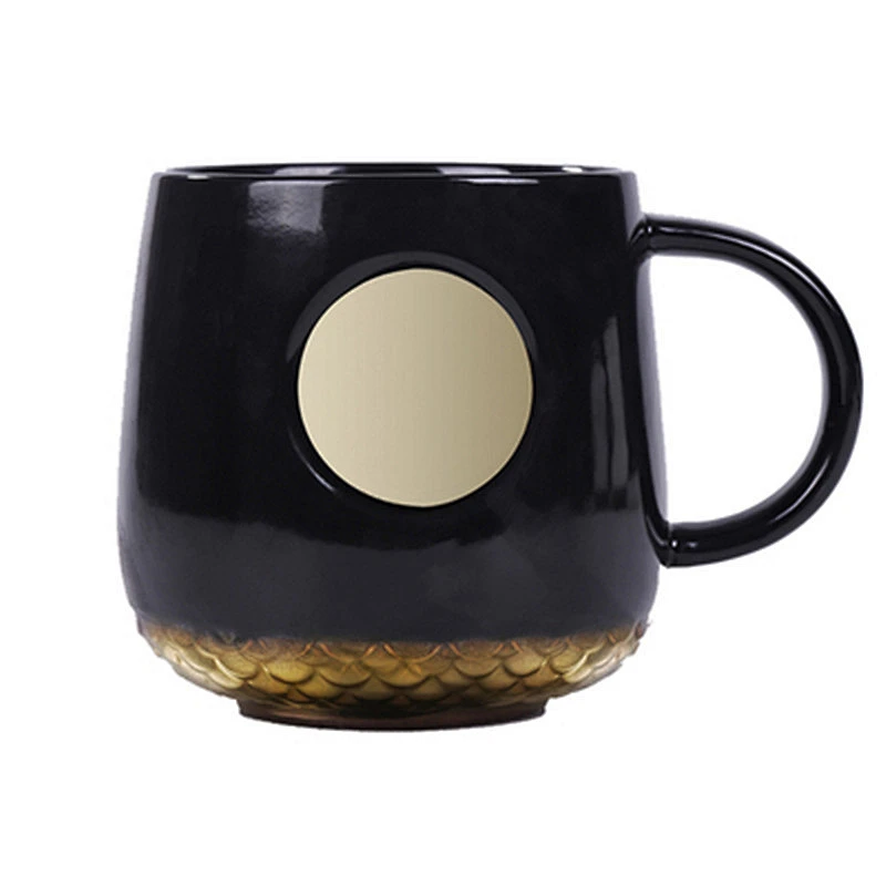 Customized high quality luxurious ceramic cofffe mugs water cup tea cup with handgrip