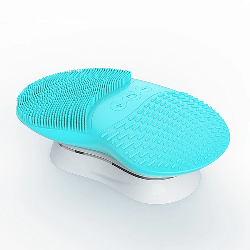 Mini portable waterproof sonic Handheld  electric  silicone  face brush electric face mask face  cleaner  exfoliating brush