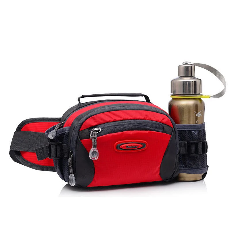 New fashion outdoor sports with water bottle holder multi-function single-shoulder crossbody bag mountaineering travel Waist Bag