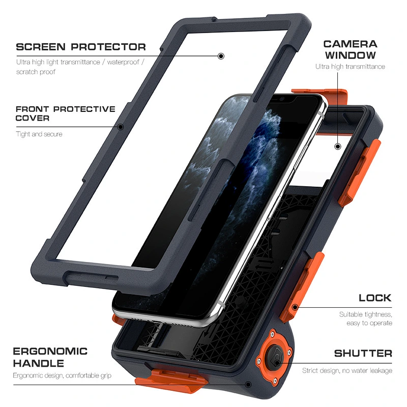 Hot sale custom logo High-strength waterproof standard waterproof swimming phone shell