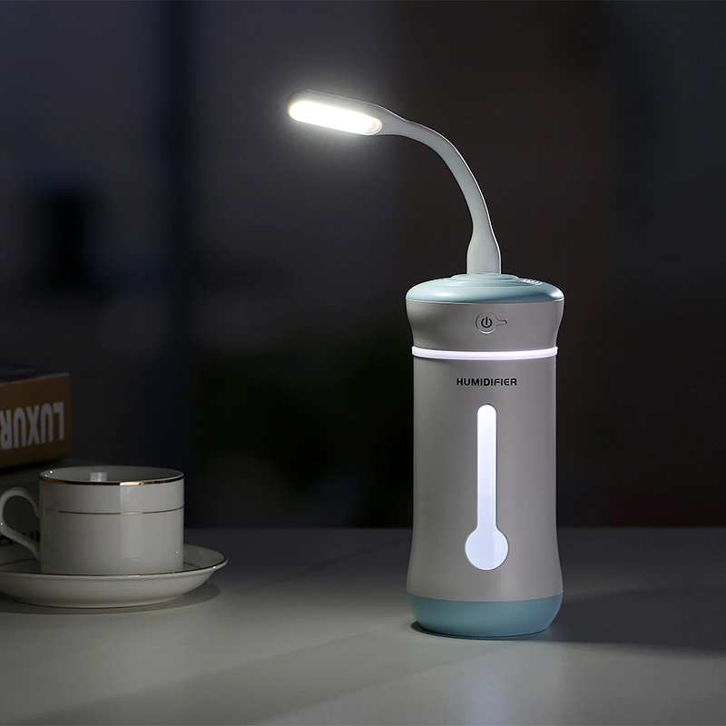 Promotional Gift USB Office Essential Oil Diffuser With Mini Fan LED Lamp Air Humidifier