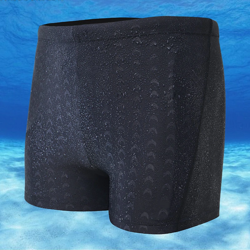 Promotional Gift New style spliced comfortable men's swimming trunks fashionable flat-angle high-stretch men's swimwear