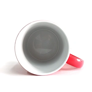 Promotional activities custom gift  High quality large capacity porcelain round handle mug heat transfer printing mugs