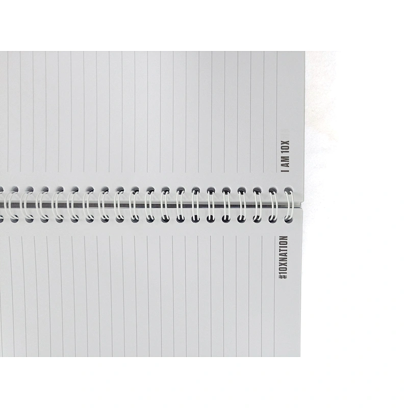 Custom Hot sale  2021 school & office supplies transparent pvc cover a5 spiral Notebook   Writing  Notebook