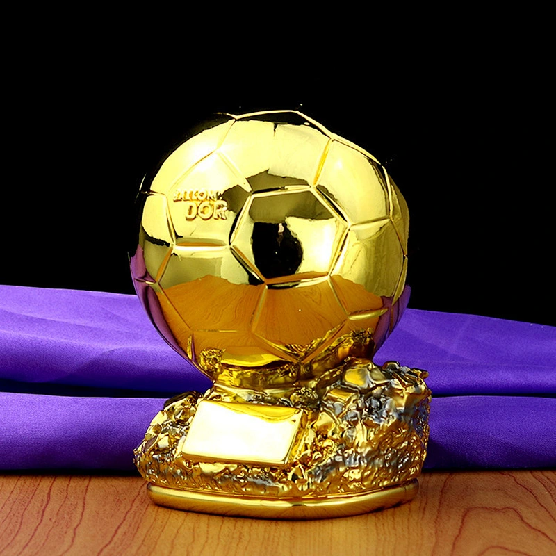 Custom logo sports football soccer trophy Resin sport football trophies Soccer Clubs Fans promotion Souvenirs cup