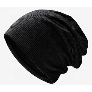 Custom brand/embroidery logo knitting beanie hat promotional gift double layer winter beanie hat