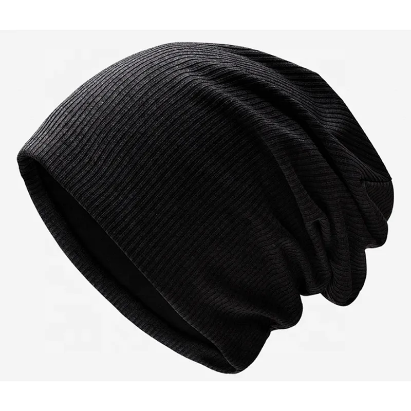 Custom brand/embroidery logo knitting beanie hat promotional gift double layer winter beanie hat