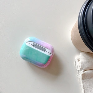 Plastic Protect Case Luxury Marble Conch Shell Earphone Headphone Case for Airpods 2 TWS Cover