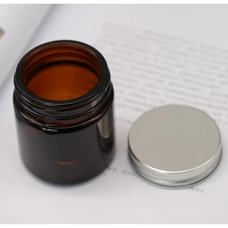 High quality Wholesale Amber Round Empty Decoration Glass Candle Jars Aromatherapy Containers Candles jar