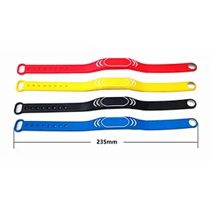 Hot selling Waterproof Smart  Adjustable Passive RFID Wristband Silicone Bracelet NFC TAG  RFID Wristband