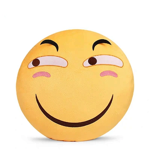 Yellow face cushion Plush Pillow Kawaii Soft Toys Smiley Cushion Funny Emotional Face For Children
