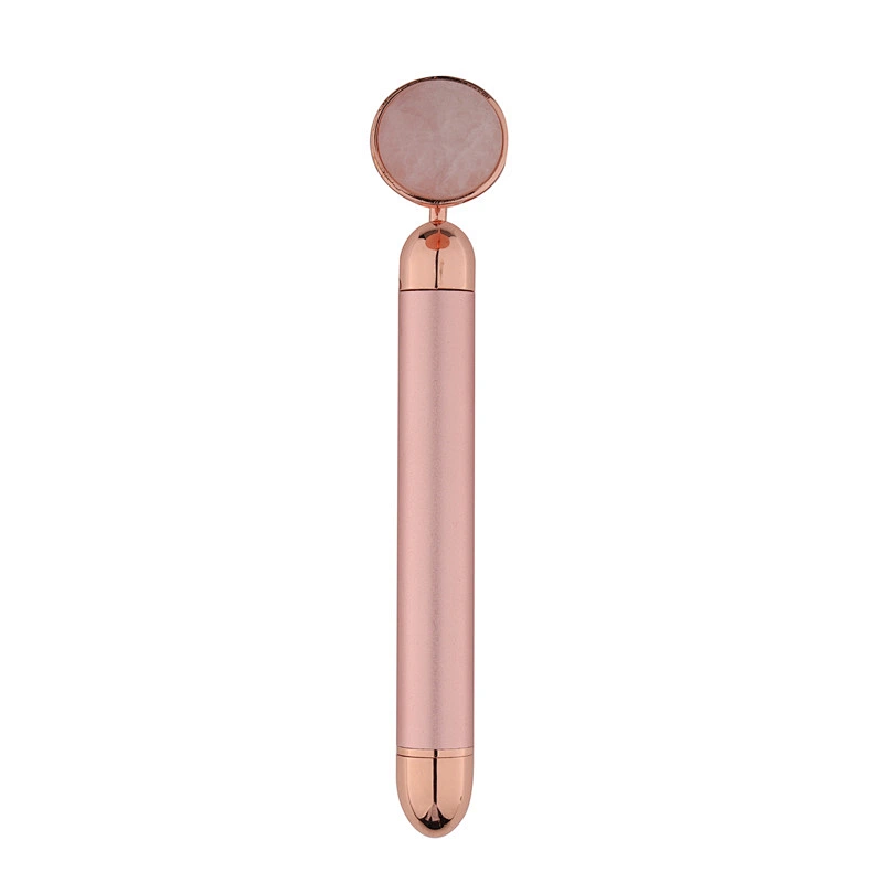 High Quality Custom Electric 24K gold Natural Jade stone Face Massage Roller Facial  Massage Skin Care