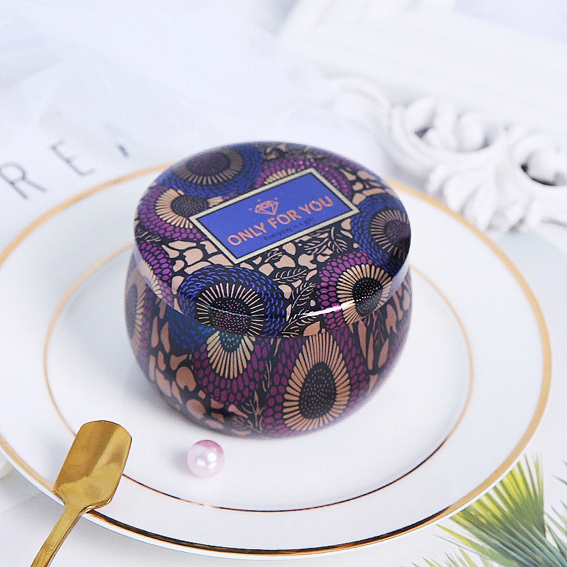 New Design Luxury Tinplate Candle Jar with Lid for Scented Candle Metal Jar Empty Candle Container Holder