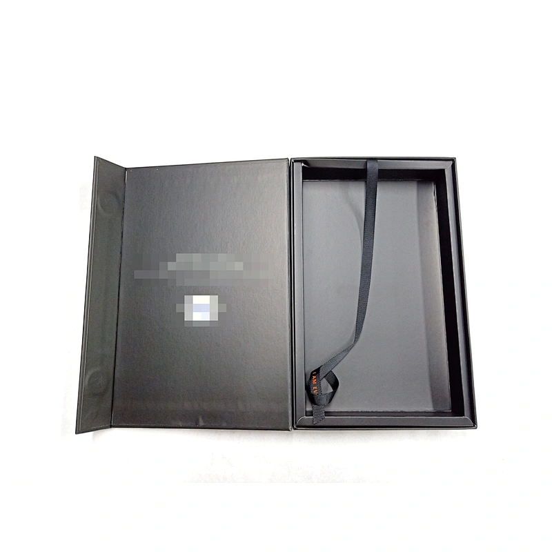 Customization Black Matte Rigid Book Shape Magnetic closure promotion Gift Folding Box