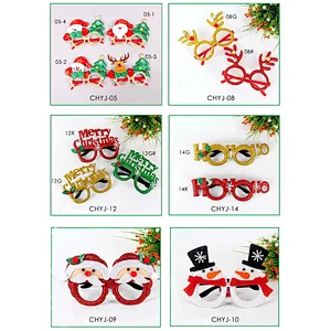 Wholesale custom promotional gifts Christmas decoration supplies Santa cute Christmas glasses