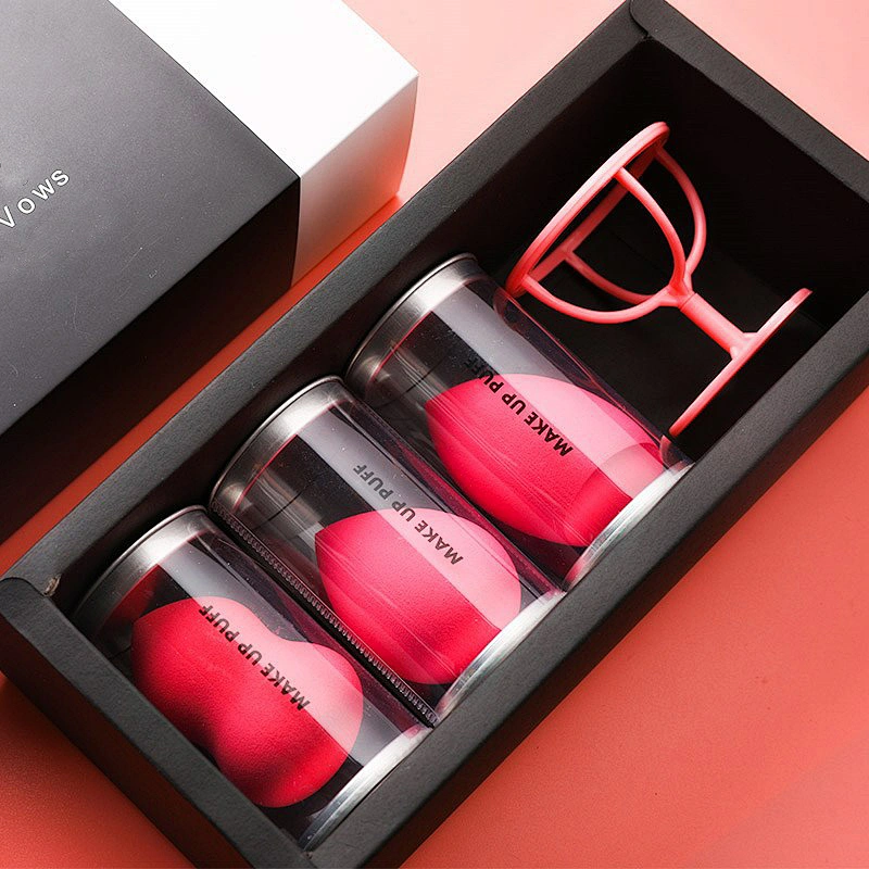 Wholesale hot sale 3pcs/set Non Latex Makeup Trends Beauty Makeup Sponges Blender with Sponge Holder