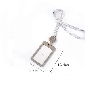 Wholesale custom logo Double-sided lanyard  working waterproof id card holder