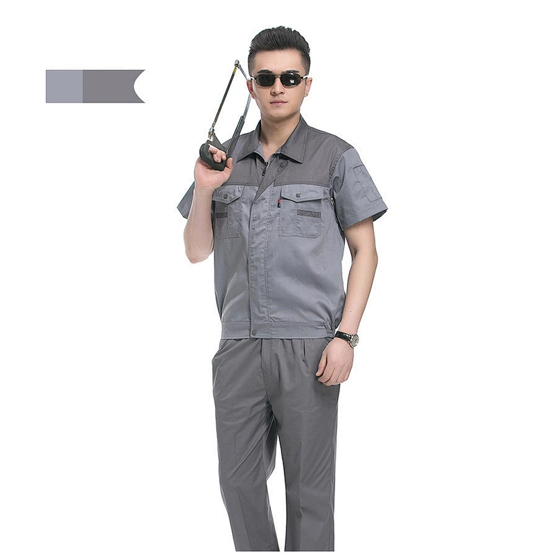 Hot sell Customized Logo Embroidery Short Sleeve Clothes OEM Worker Uniforms Workshop Supermarket Advertising Working out