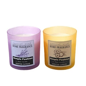 New Design  215ml  Scented Candles Glass Jar Empty Storage Container Wholesale DIY Glass Jar Scented Candles Flame ColoredJar