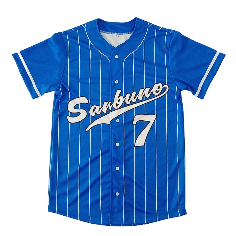 Custom Printing Baseball Plain Shirts Outfit Mens Sublimation Cheap Price Baseball jersey Blue Baseball Jersey