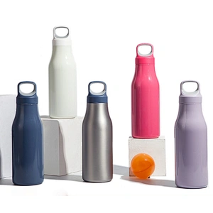 Sports thermal cup men and women simple portable outdoor fitness bottle with crew lid double wall 304 stainless steel