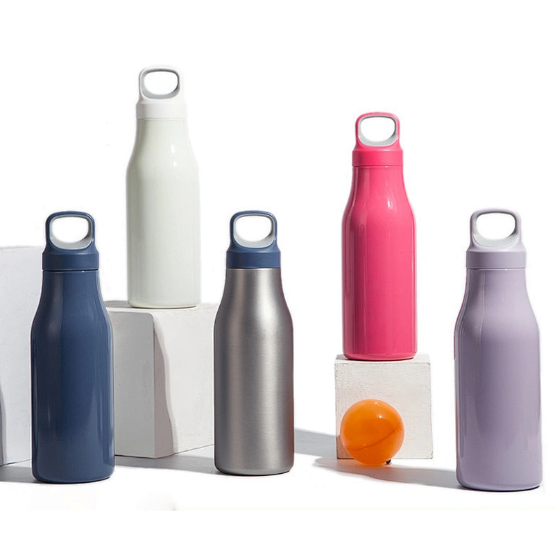 Sports thermal cup men and women simple portable outdoor fitness bottle with crew lid double wall 304 stainless steel