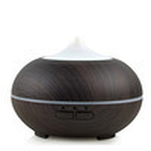 Custom logo mute design essential oil  wood grain aromatherapy diffuser LED 150ml Romantic Night Light ultrasonic diffusers
