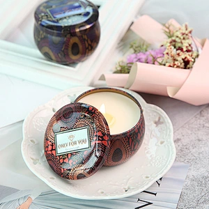 Luxury Wholesale Empty   tinplate Candle jar Custom Logo High Quality wedding decoration candle Jar