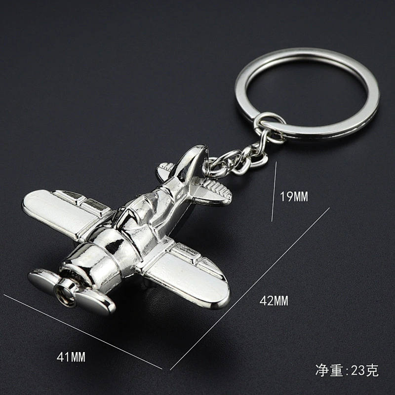 New Design Mini Plane Shaped Metal Key Chain Zinc Alloy Good Quality Promotional Gift Souvenir Key Chains