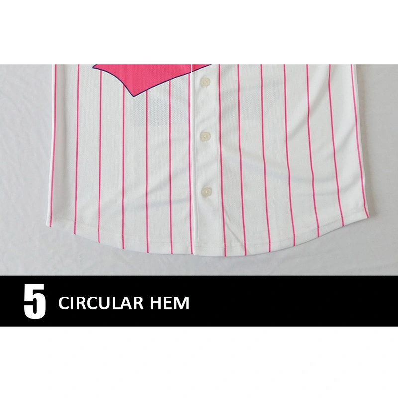 Hot sell Custom made sublimation  Embroidery 100% polyester V-neck casual Baseball jersey