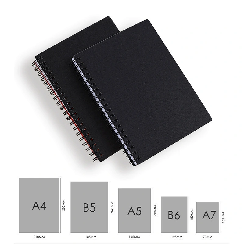 High quality Custom logo A7 B6 A5 B5 A4 notebook promotion advertising gift hardcover coil notebook